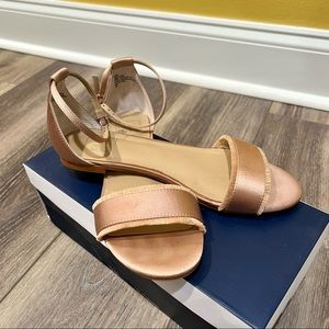 Kaari Blue Blush Satin Sandals - Size 8